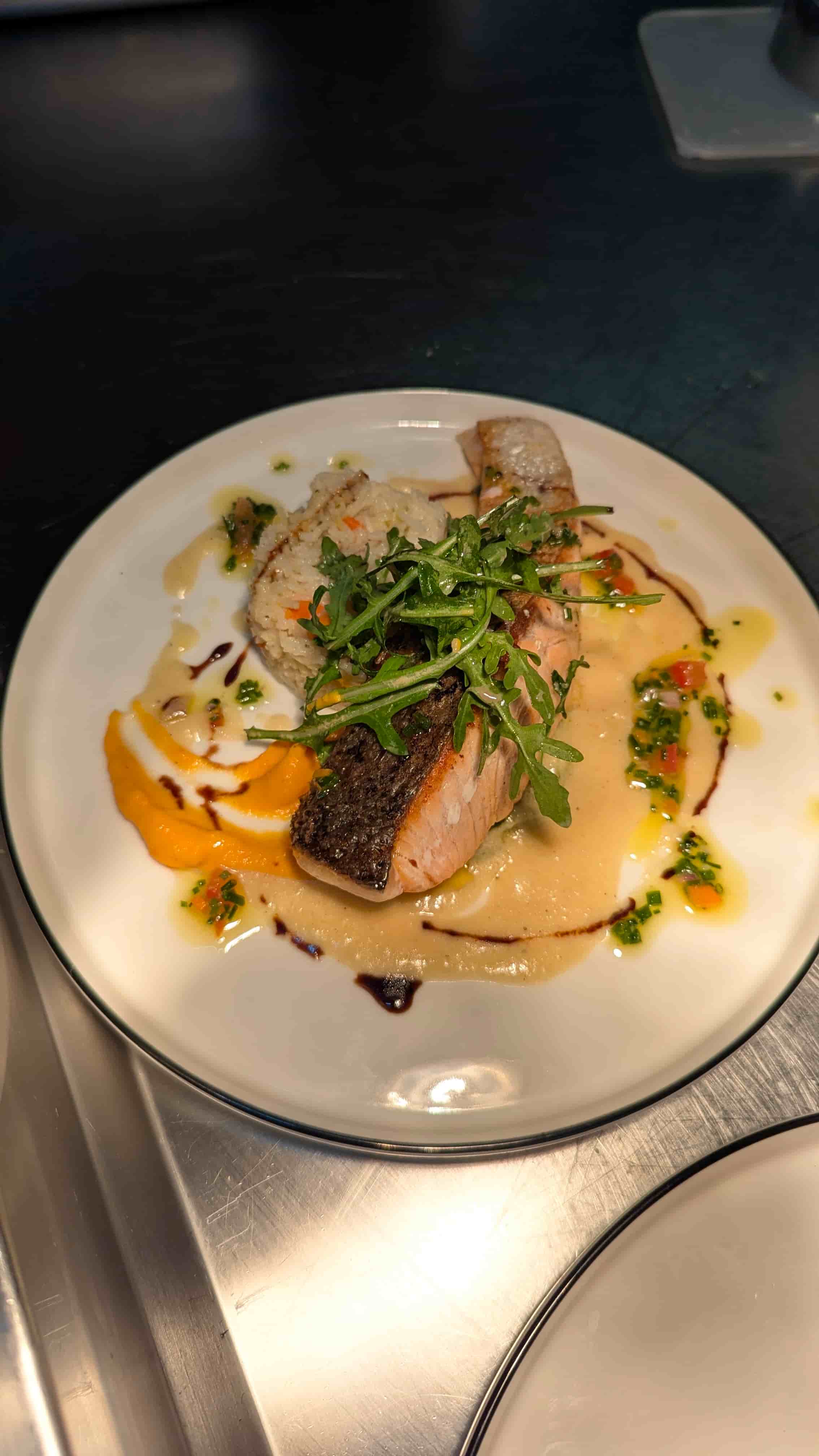 Saumon poêlé, sauce crémeuse & butternut